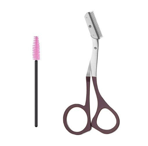 Eyebrow Trimmer Eyebrow Blade With Brow Groomer Small Comb Makeup Scissors Eye-brow Knife