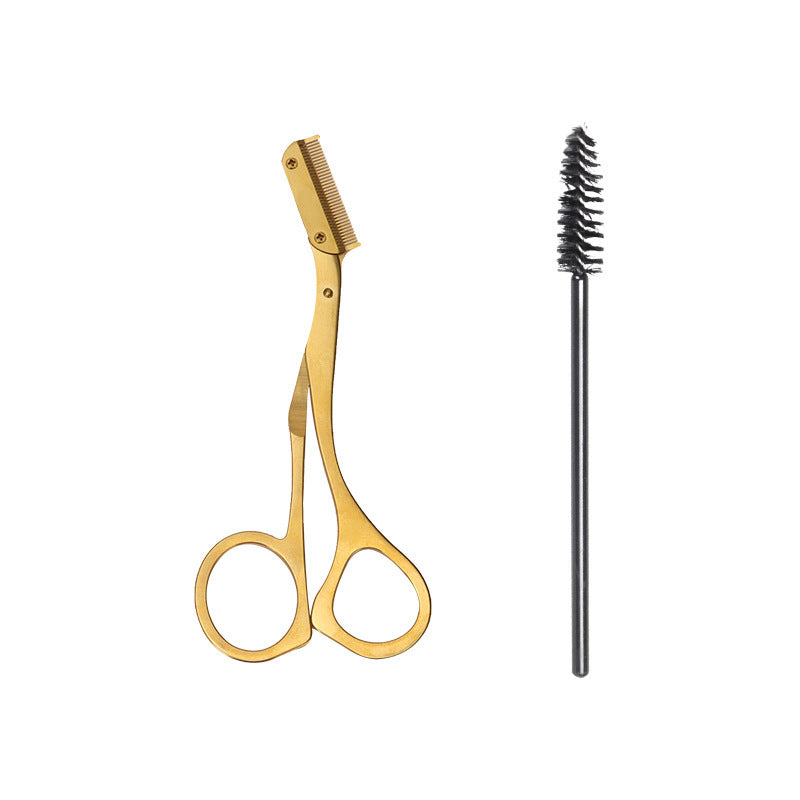 Eyebrow Trimmer Eyebrow Blade With Brow Groomer Small Comb Makeup Scissors Eye-brow Knife