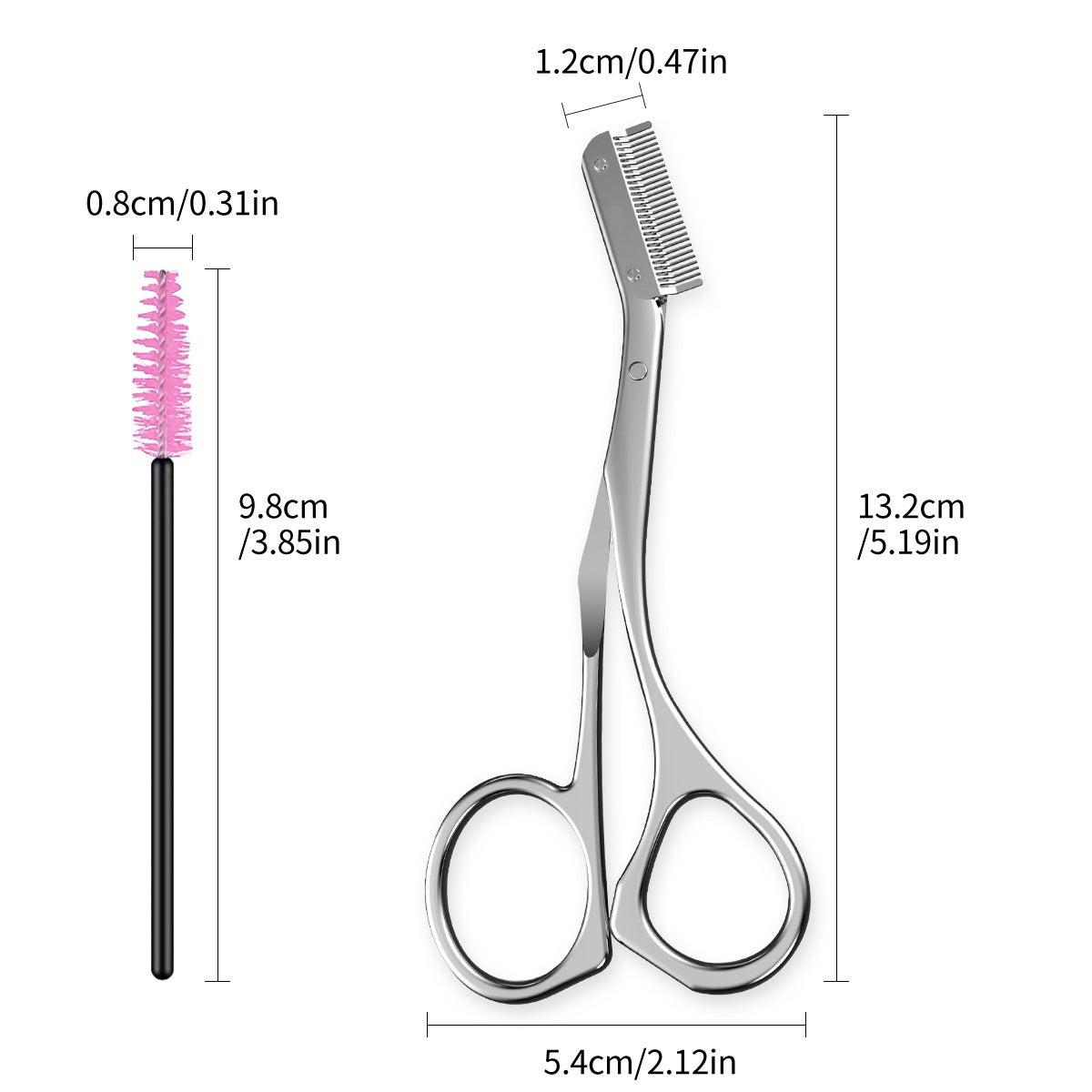 Eyebrow Trimmer Eyebrow Blade With Brow Groomer Small Comb Makeup Scissors Eye-brow Knife