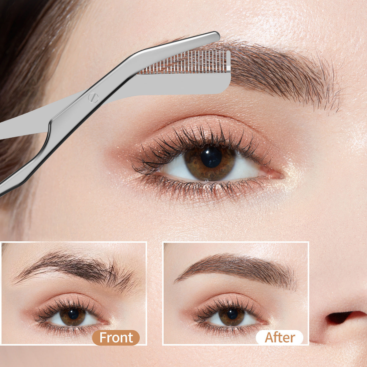 Eyebrow Trimmer Eyebrow Blade With Brow Groomer Small Comb Makeup Scissors Eye-brow Knife