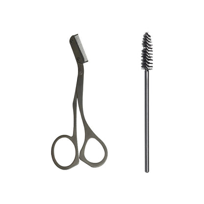 Eyebrow Trimmer Eyebrow Blade With Brow Groomer Small Comb Makeup Scissors Eye-brow Knife